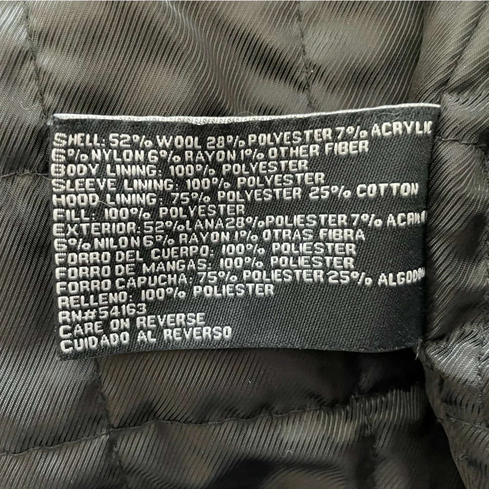 Black Rivet Men’s Pea Coat Hooded Jacket M - Picture 8 of 8